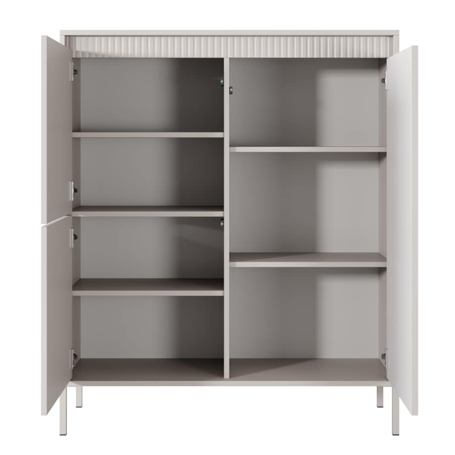 Komoda Wysoka 3D ENSO ryflowana, beżowa