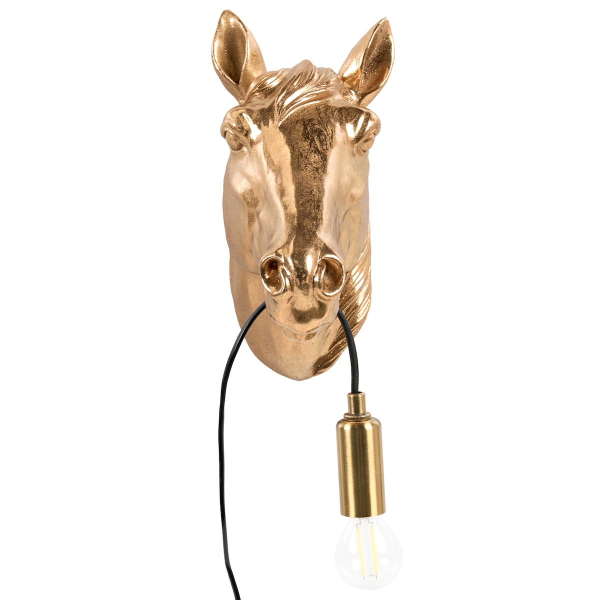 Koń Lampa ścienna PHILIPPE Złoty