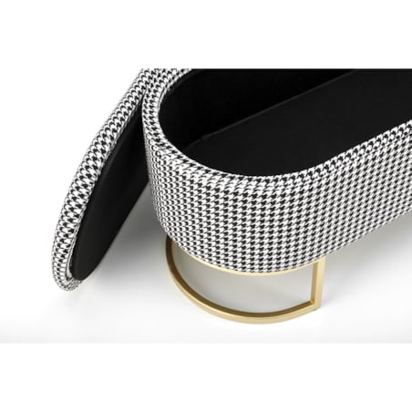 ŁAWKA ZE SCHOWKIEM Edessa w pepitkę ZŁOTA PODSTAWA