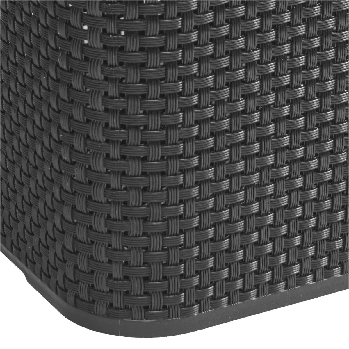 Regał Stojak Łazienkowy Rattanowy Szafka Z Koszami 4 X 7L Antracyt