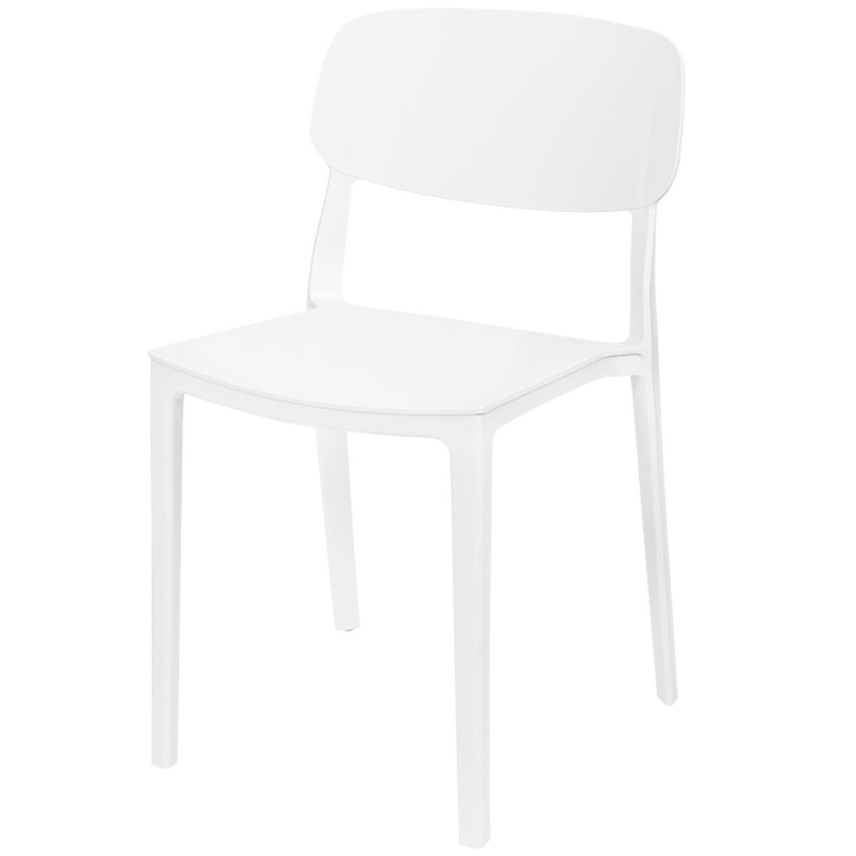 Krzesło plastikowe do salonu ogrodu nowoczesne białe oparcie