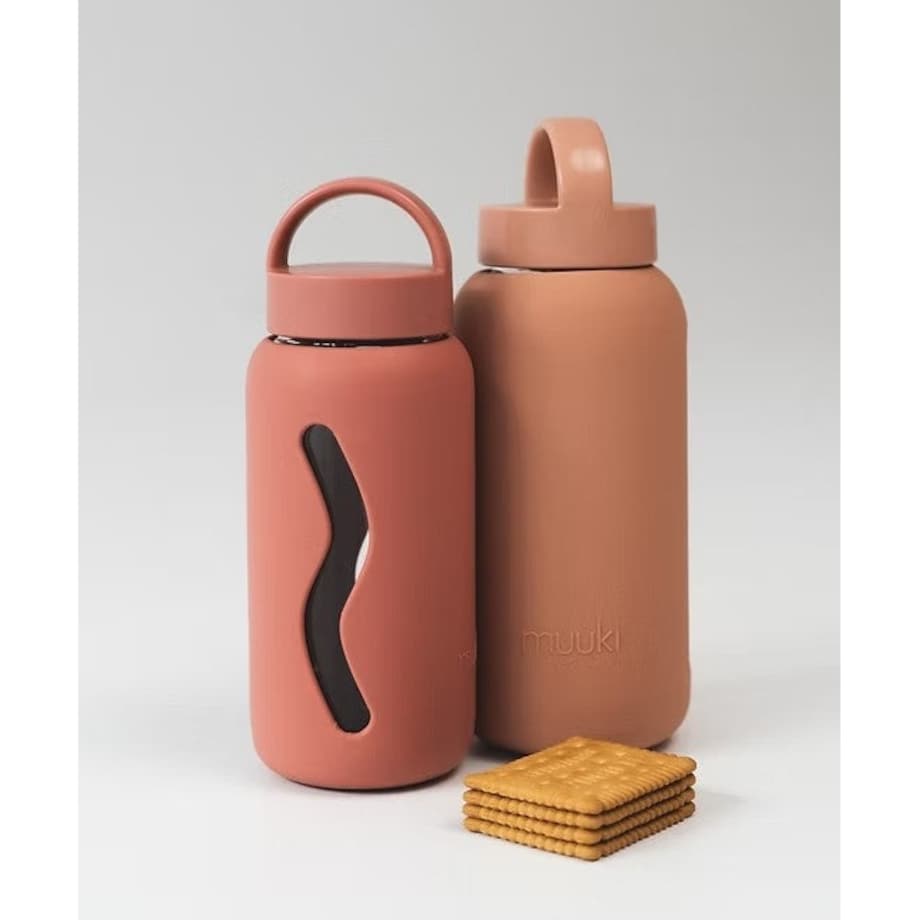 MUUKI MINI BOTTLE szklana butelka na wodę 500 ml, Terra Cotta