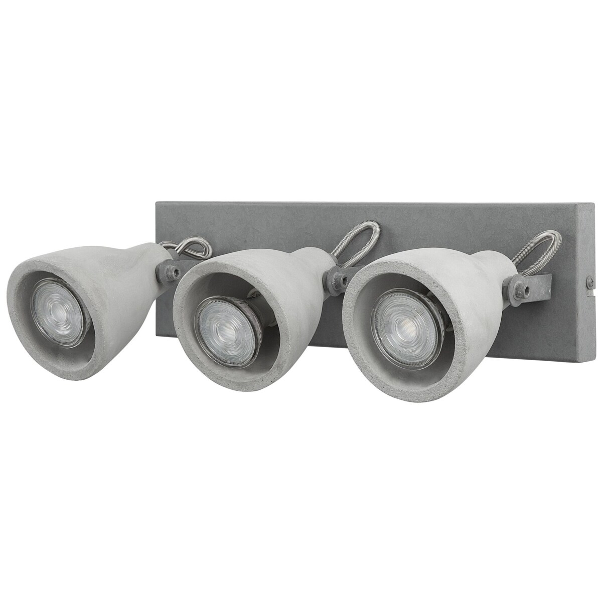 Lampa ścienna 3-punktowa betonowa szara MISTAGO