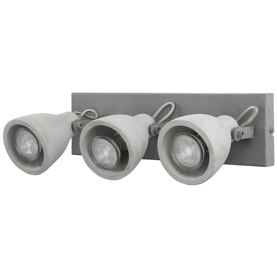 Lampa ścienna 3-punktowa betonowa szara MISTAGO