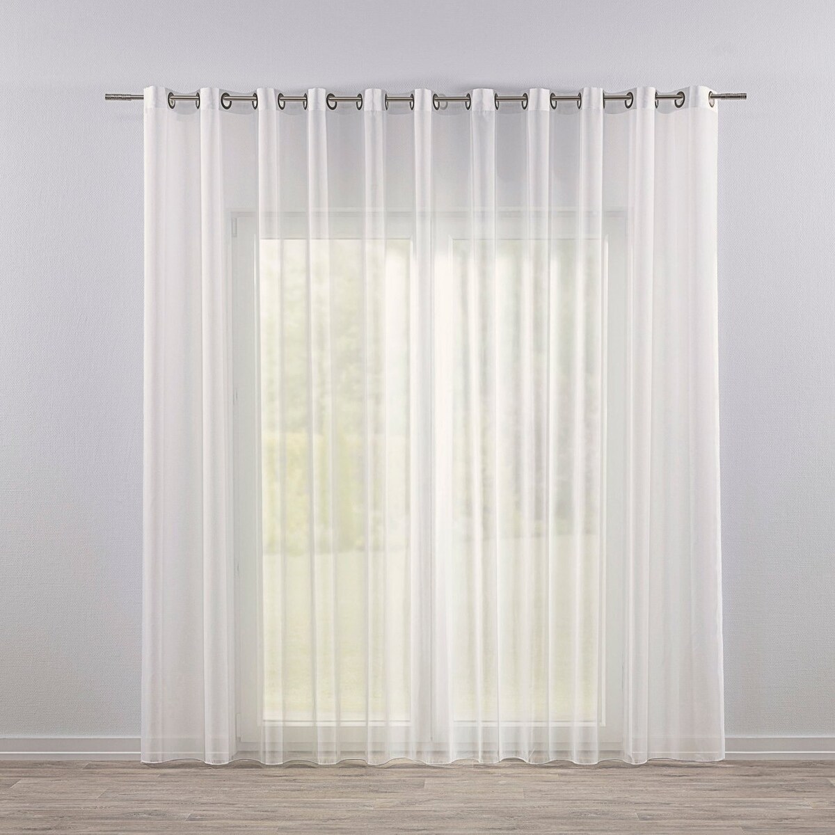 Firana na przelotkach, ecru natural look, Woale i firany