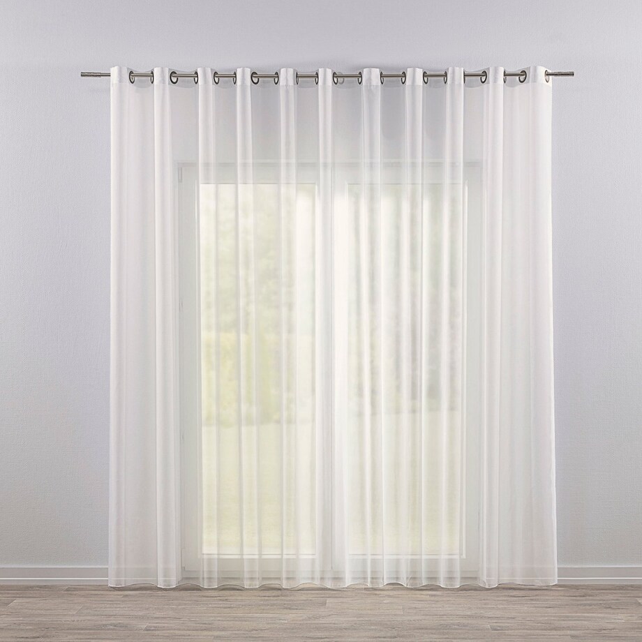 Firana na przelotkach, ecru natural look, Woale i firany