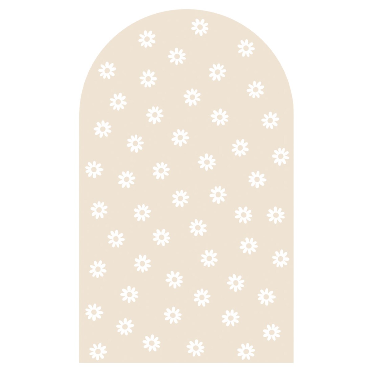 Naklejka na ścianę łuk latte - stokrotki L