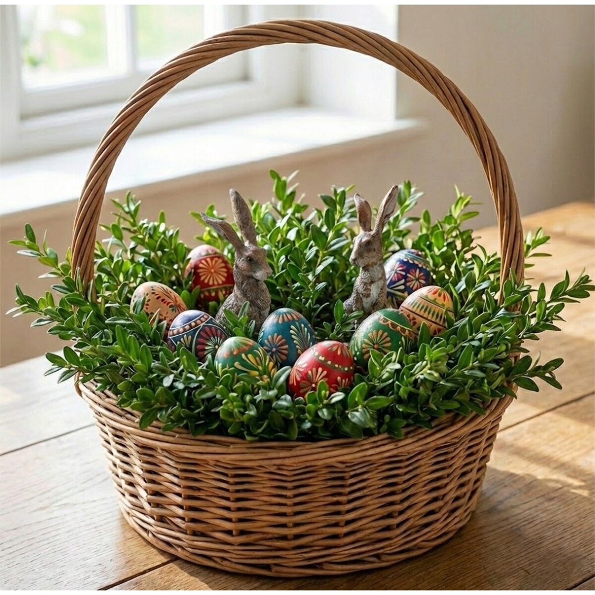 OZDOBA DO DONICZKI WIELKANOCNA NA WIELKANOC ZAJĄCZKI ZAJĄC DO WBICIA 2 szt.