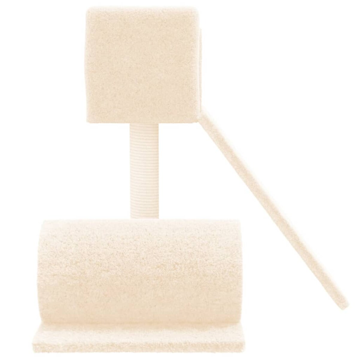 vidaXL Drapak dla kota z sizalowym słupkiem, kremowy, 59 cm