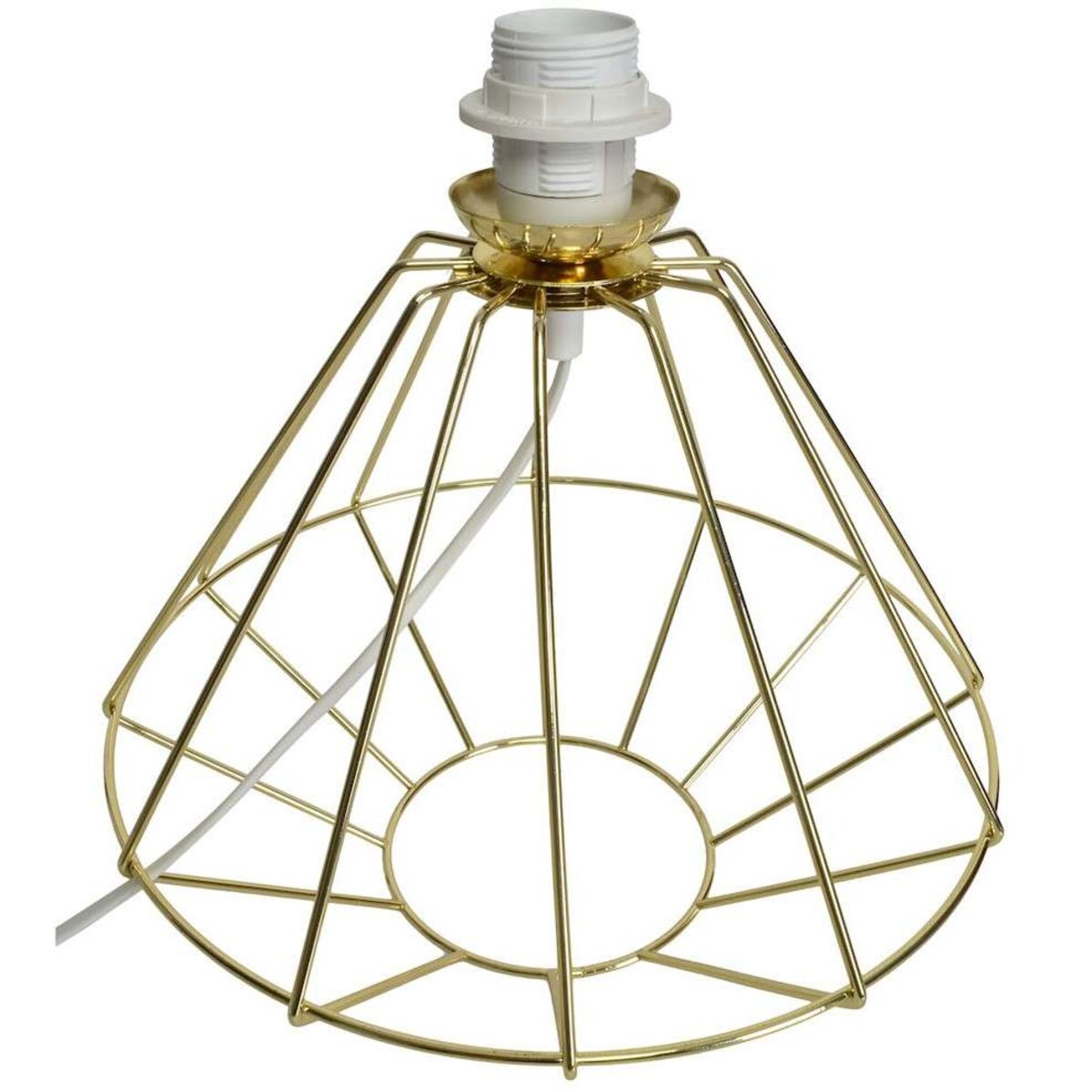 Biurkowa LAMPA stojąca LUPO MLP6268 Milagro druciana LAMPKA stołowa klatka metalowa złota