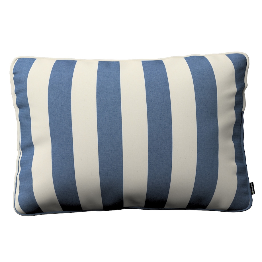 Dekoria Poszewka Gabi na poduszkę prostokątna 60x40 niebiesko-białe pionowe pasy (5,5cm)