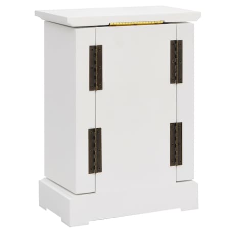 vidaXL Szafka na biżuterię z lustrem, MDF, 25 x 13,5 x 34 cm