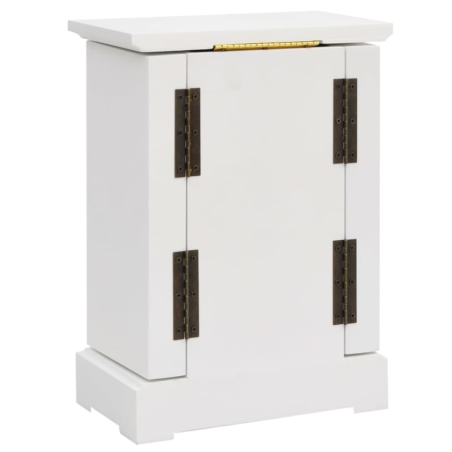 vidaXL Szafka na biżuterię z lustrem, MDF, 25 x 13,5 x 34 cm