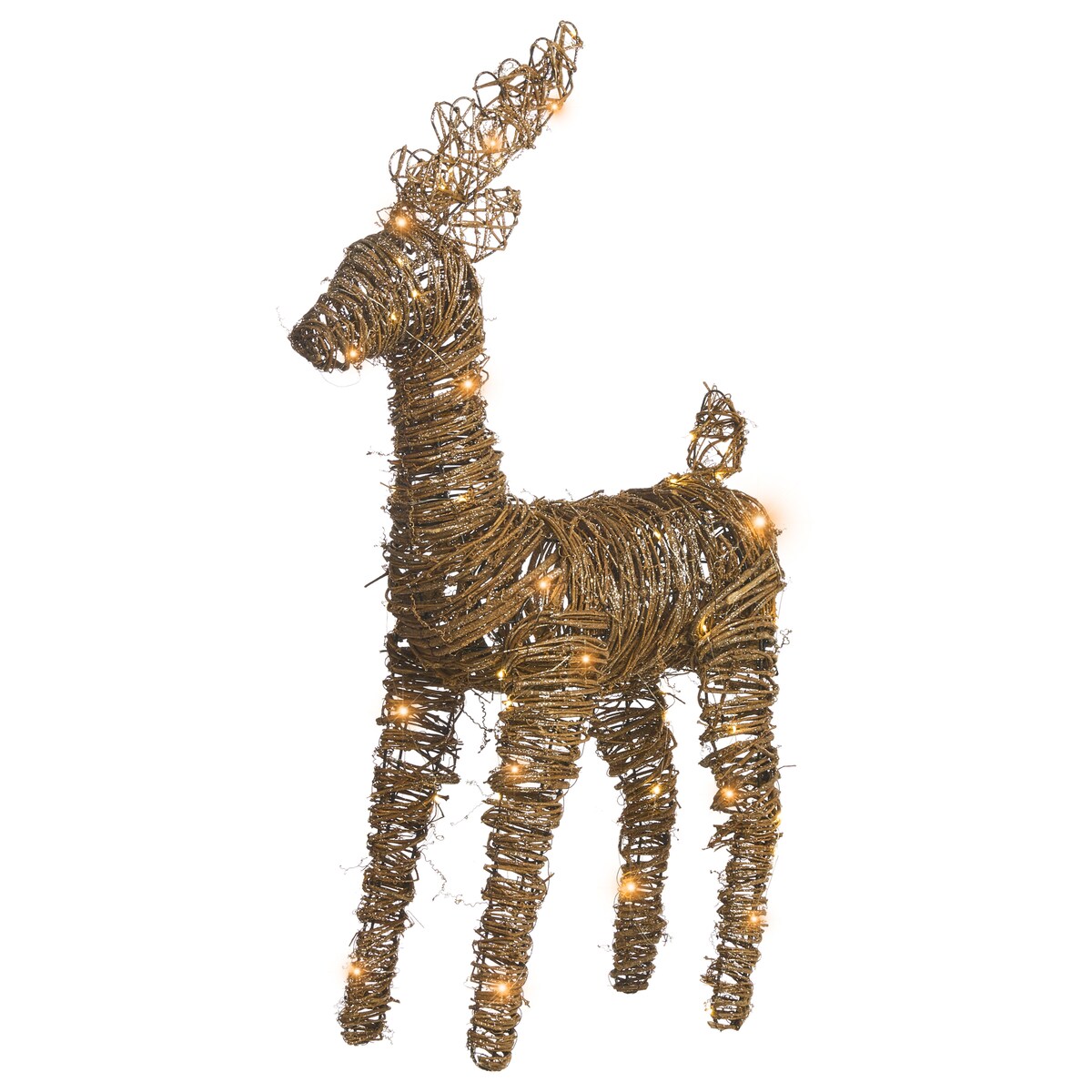 Dekoracja świąteczna LED GRINDAVIK 97 cm Renifer Naturalny