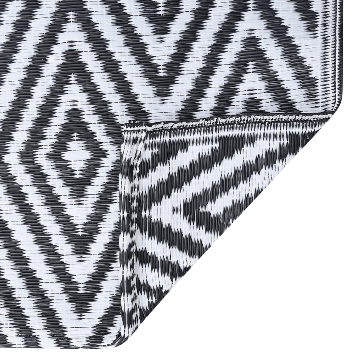 vidaXL Dywan na zewnątrz, ARAKIL biało-czarny, 190x290 cm, PP