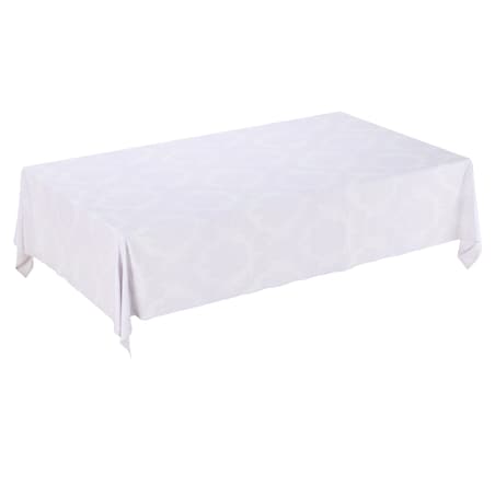 Obrus prostokątny 130 x 130 cm liście akantu na białym tle