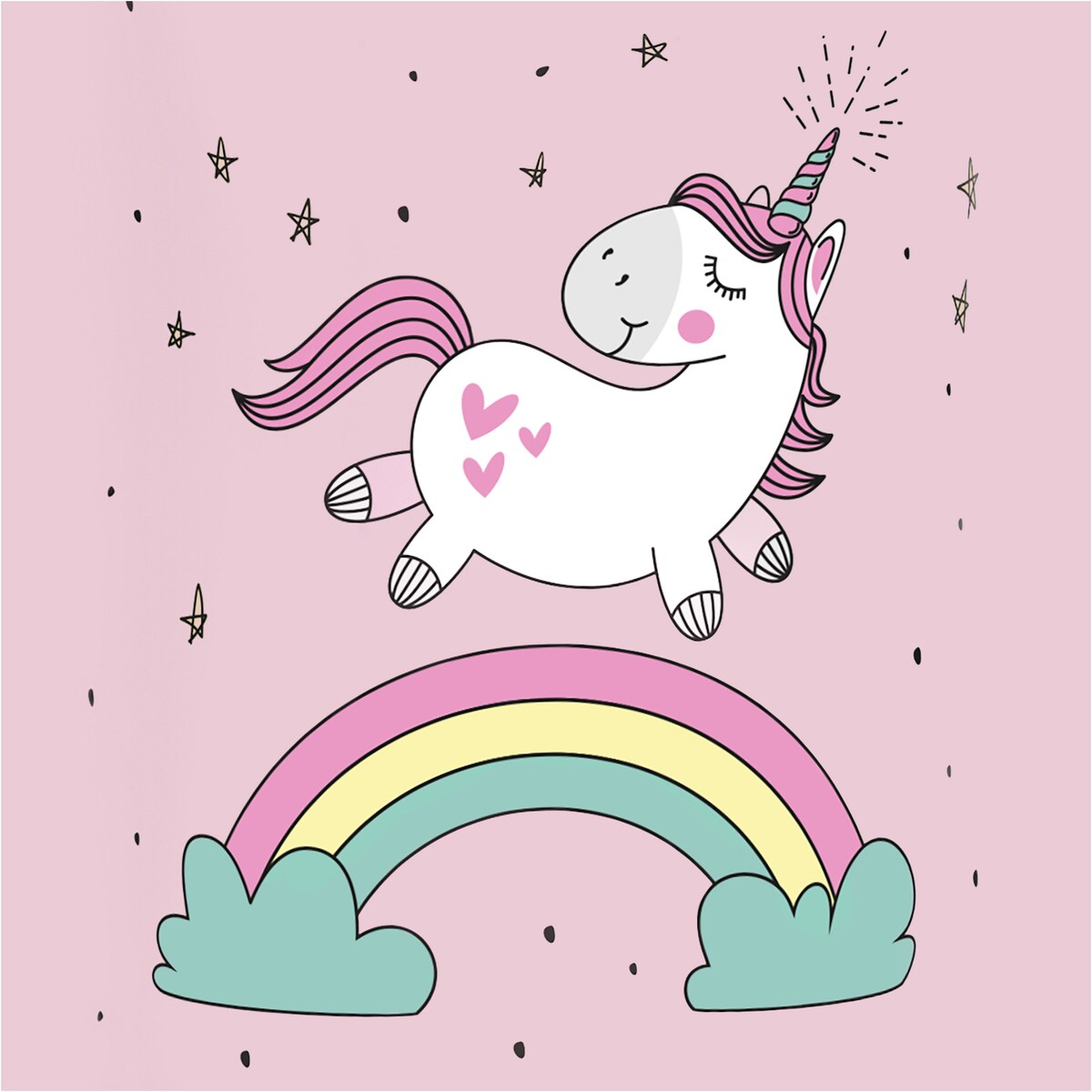 Kubek Dla Dziecka Dziecięcy 250 Ml Plastikowy Jednorożec Różowy