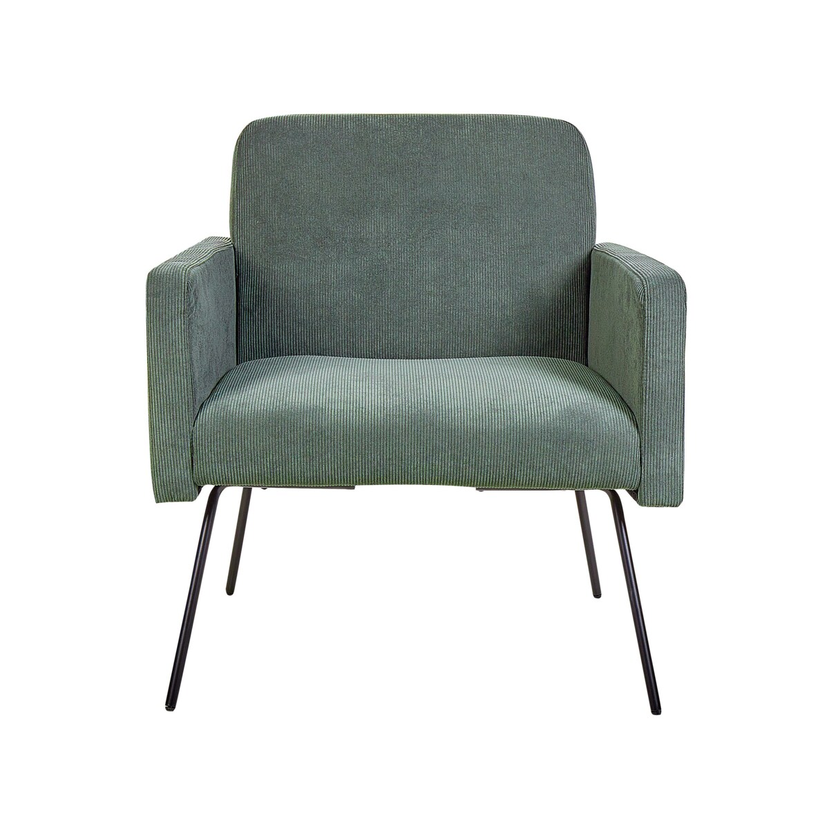 Fotel sztruksowy ciemnozielony NARKEN