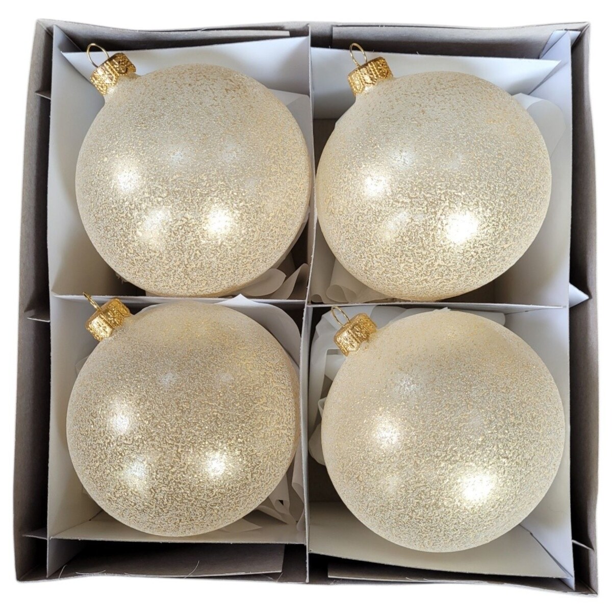 Bombka szklana 4 szt. Ø 10 cm AMALA srebrna