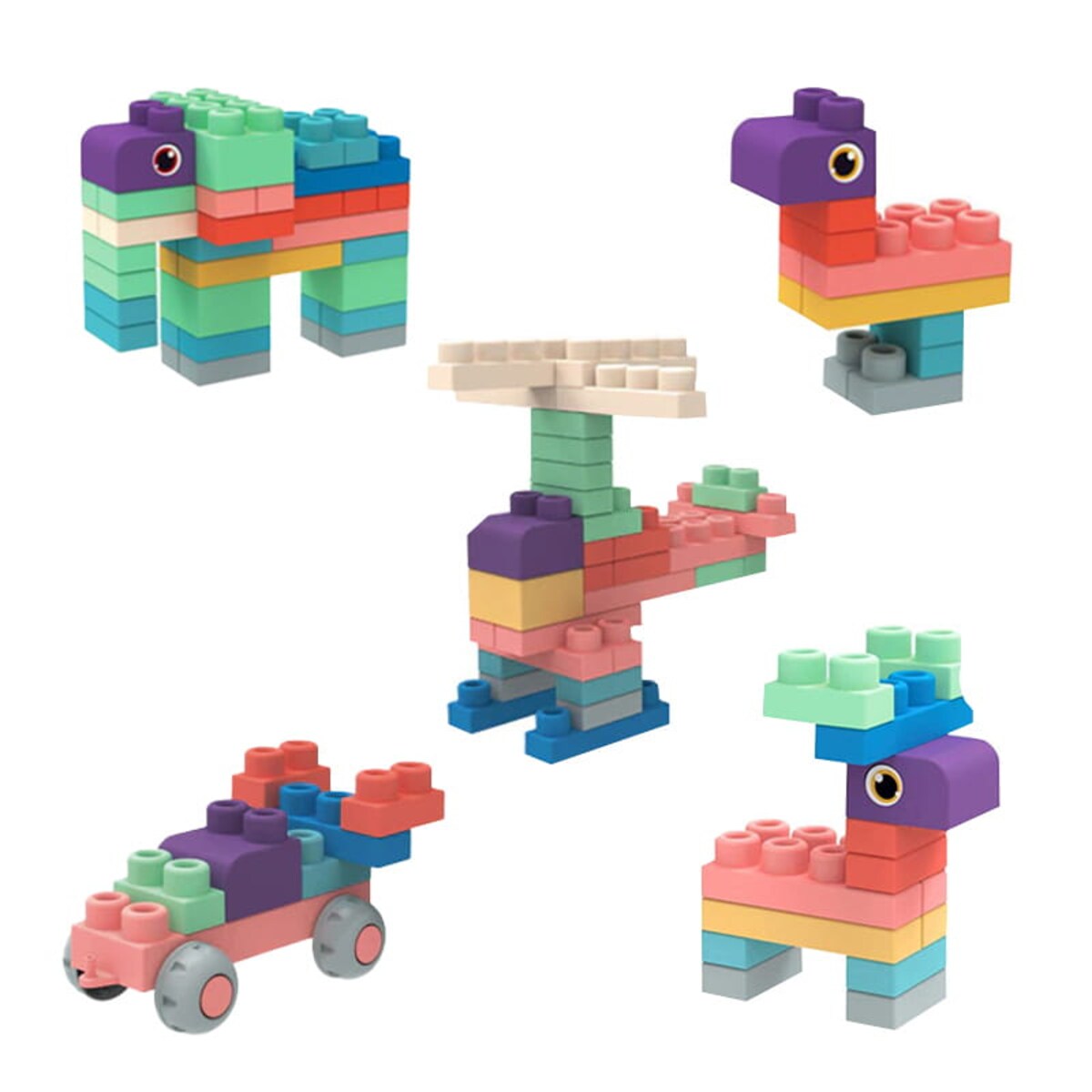 SOFT blocks - miękkie klocki konstrukcyjne 80 elementów