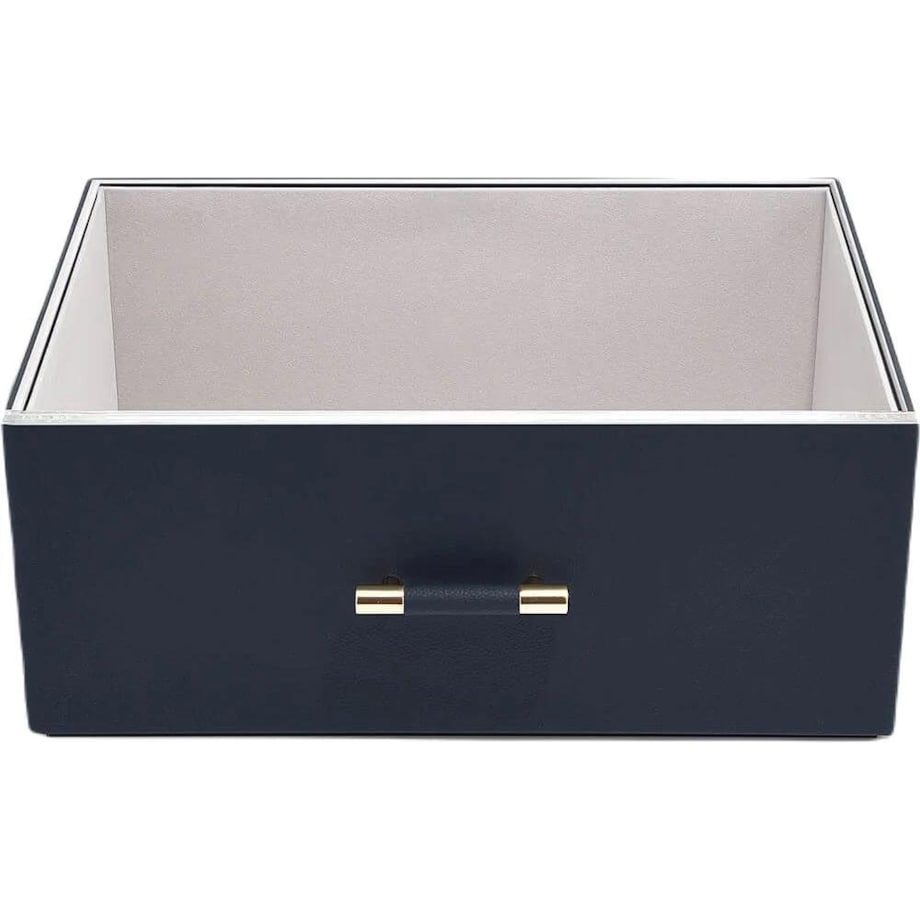 Pudełko do przechowywania Stackers Handled Pebble supersize granatowe z akrylową pokrywką