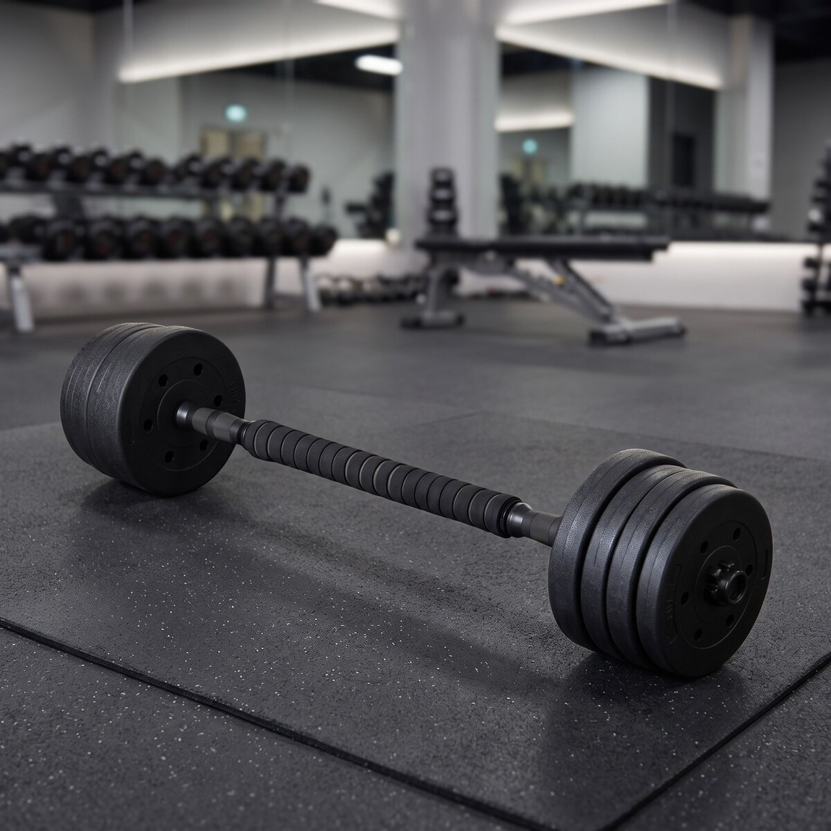 Zestaw hantli 2x15 kg Regulowane hantle 30 kg z funkcją sztangi funfit