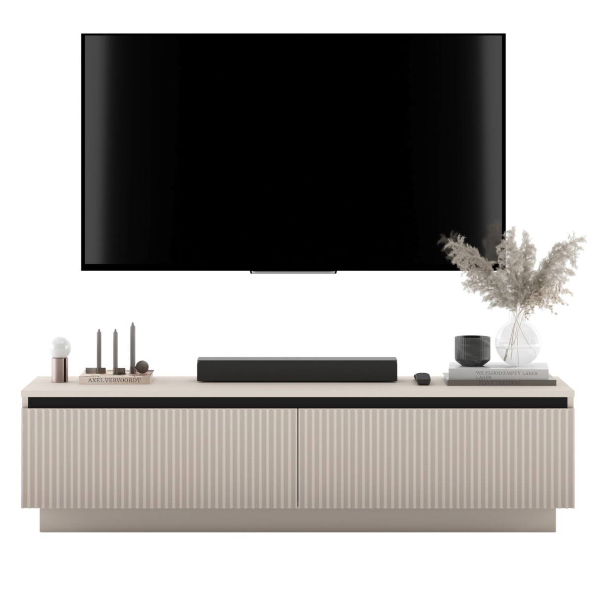 Nowoczesna wisząca / stojącą Szafka RTV Glamour Komoda RTV Kaszmir Mat 140 cm