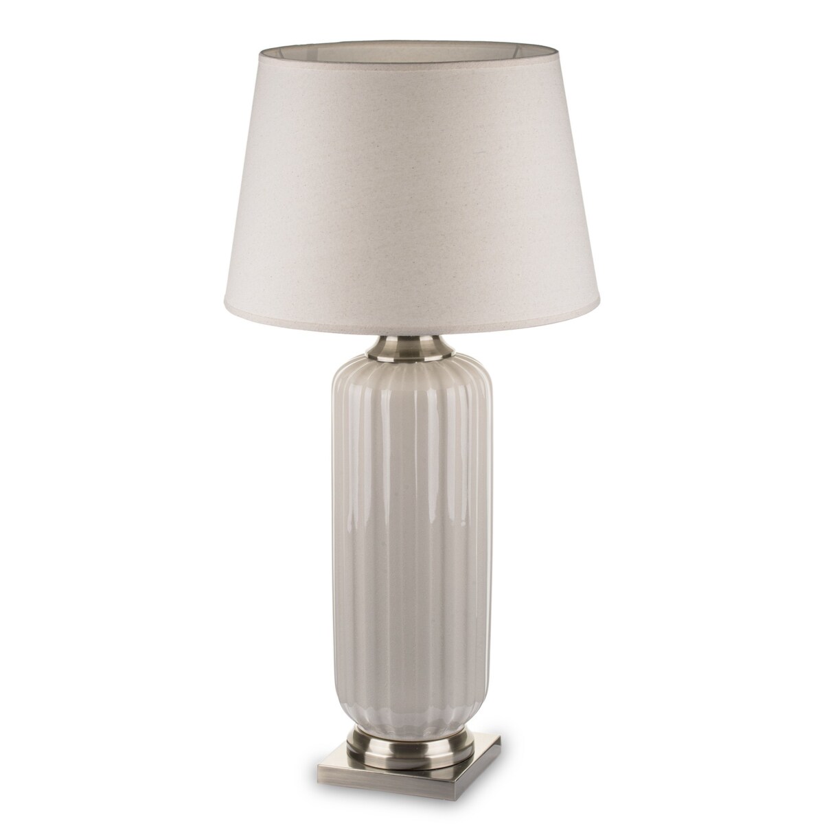 Lampa ceramiczna 91x45x45 cm beżowa DIGOMI