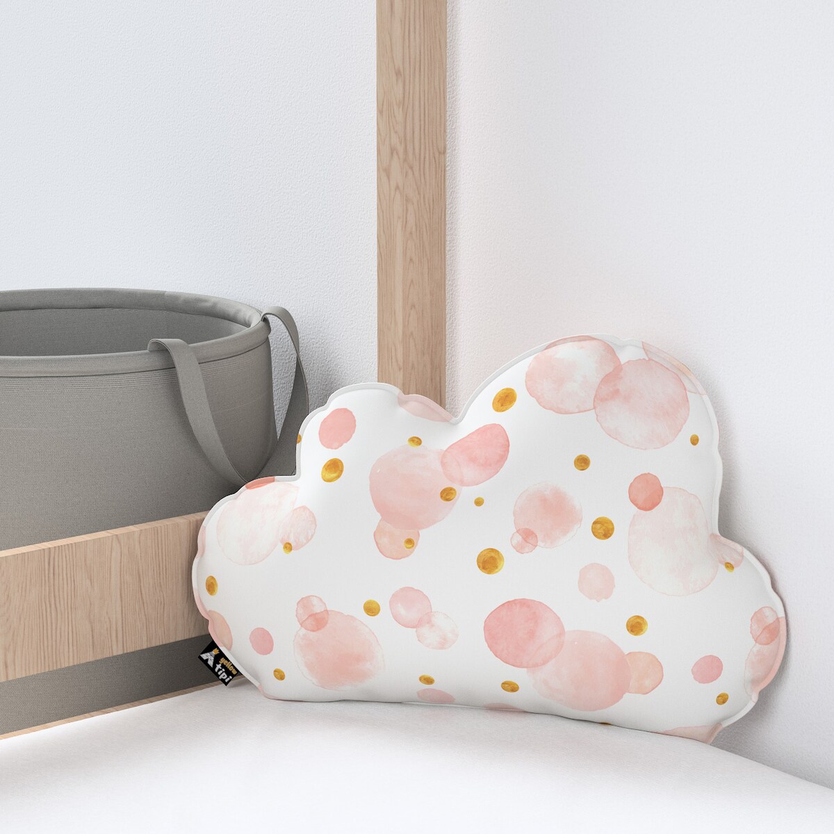 Poduszka Soft Cloud, ecru-różowy, 55x15x35cm, Magic Collection