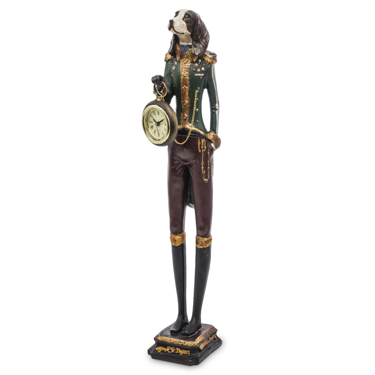 Dekoracja - figurka psa z zegarkiem 50x10x9 cm MUBWA