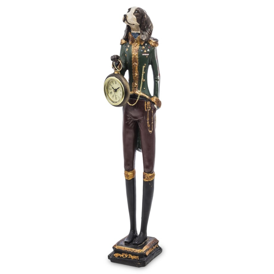 Dekoracja - figurka psa z zegarkiem 50x10x9 cm MUBWA