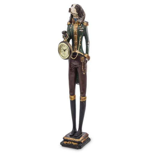Dekoracja - figurka psa z zegarkiem 50x10x9 cm MUBWA