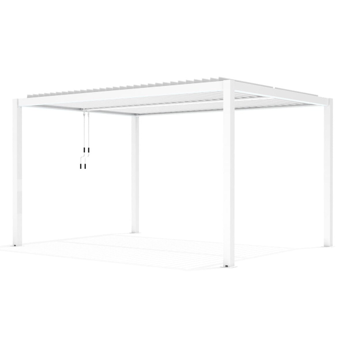 Pergola ogrodowa, tarasowa 4x4m Luxe aluminiowa, biała