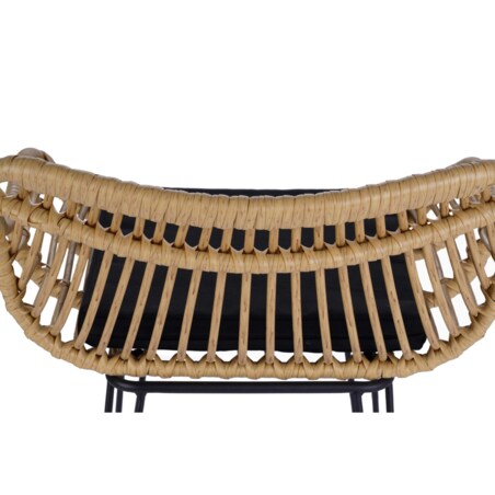 Konsimo BERIDIS Hoker w stylu loftowym wykonany z syntetycznego rattanu