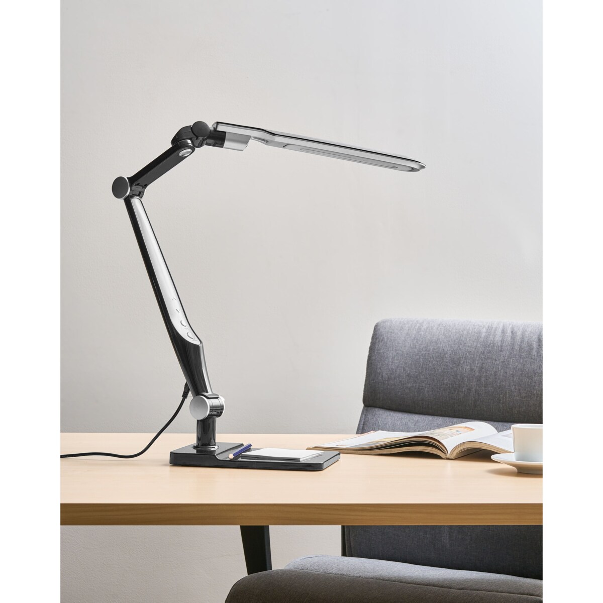 Lampa biurkowa LED PEGASI Ze ściemniaczem Czarny