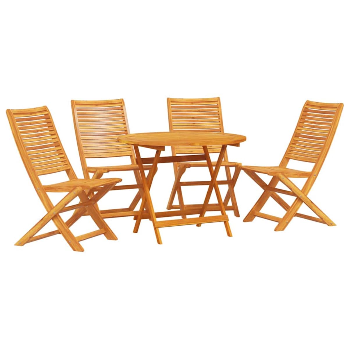 vidaXL Zestaw do jadalni w ogrodzie 5 pcs Brązowy lite drewno akacjowe