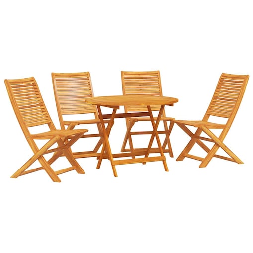 vidaXL Zestaw do jadalni w ogrodzie 5 pcs Brązowy lite drewno akacjowe