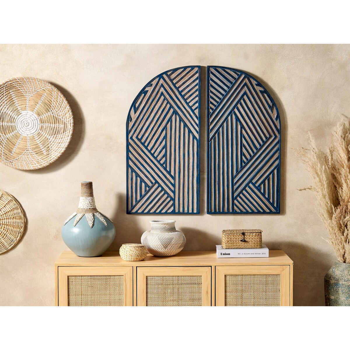 Dekoracja ścienna niebieska OGAN