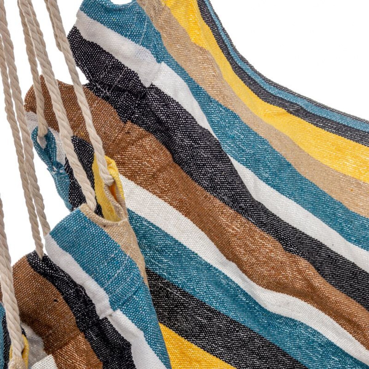 Wiszące krzesło brazylijskie ze stelażem niebieskie