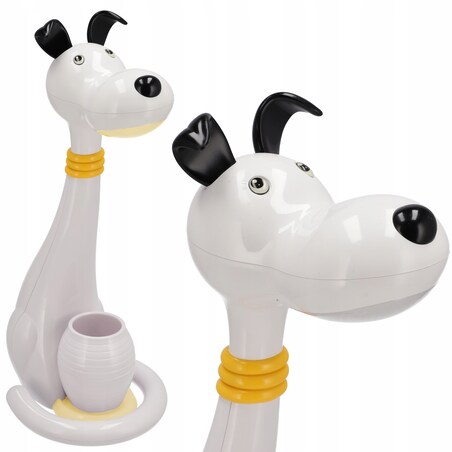 Lampka biurkowa dla dzieci PIESEK biały