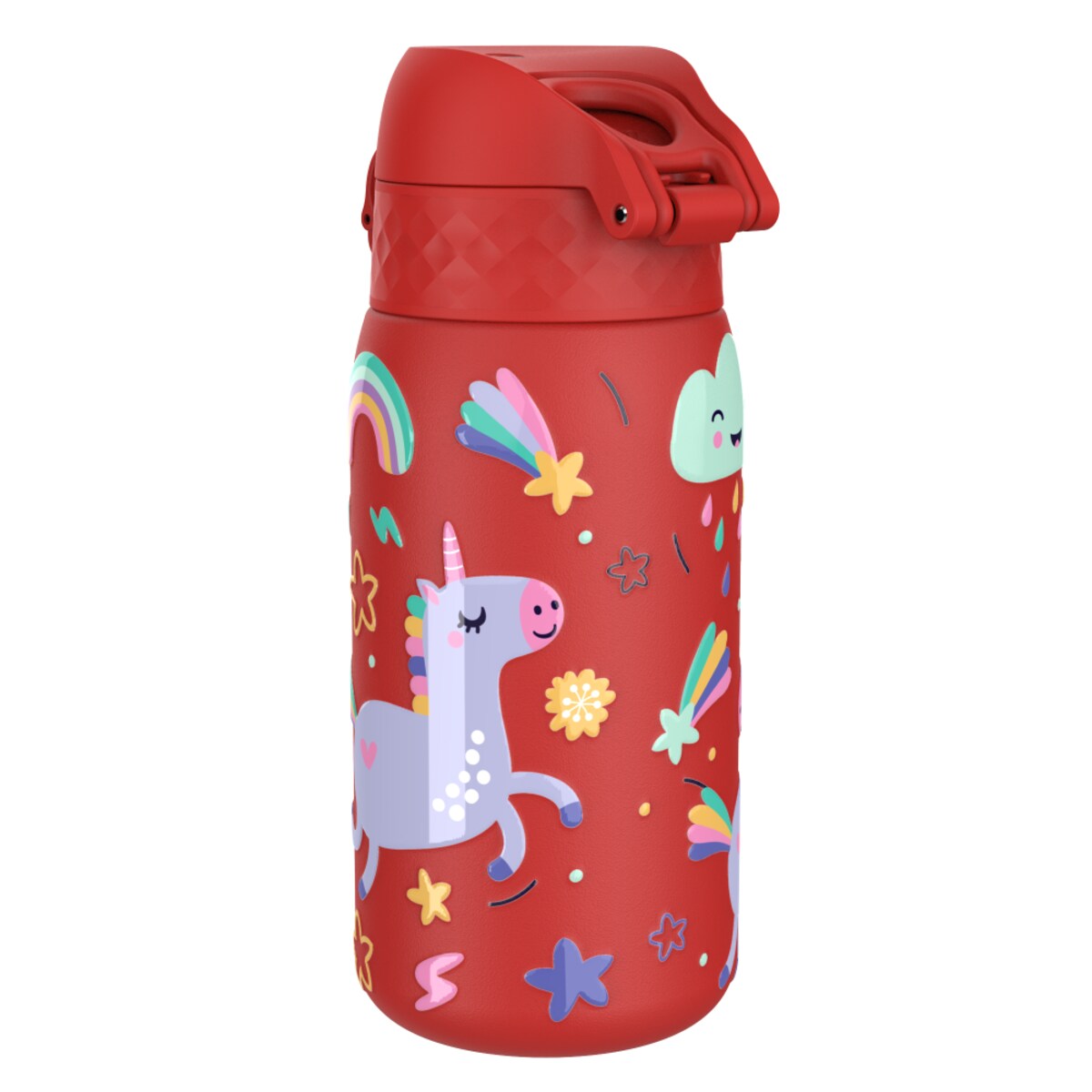 Butelka ION8 Single Wall I8SS400PRUNI Unicorns (Red)