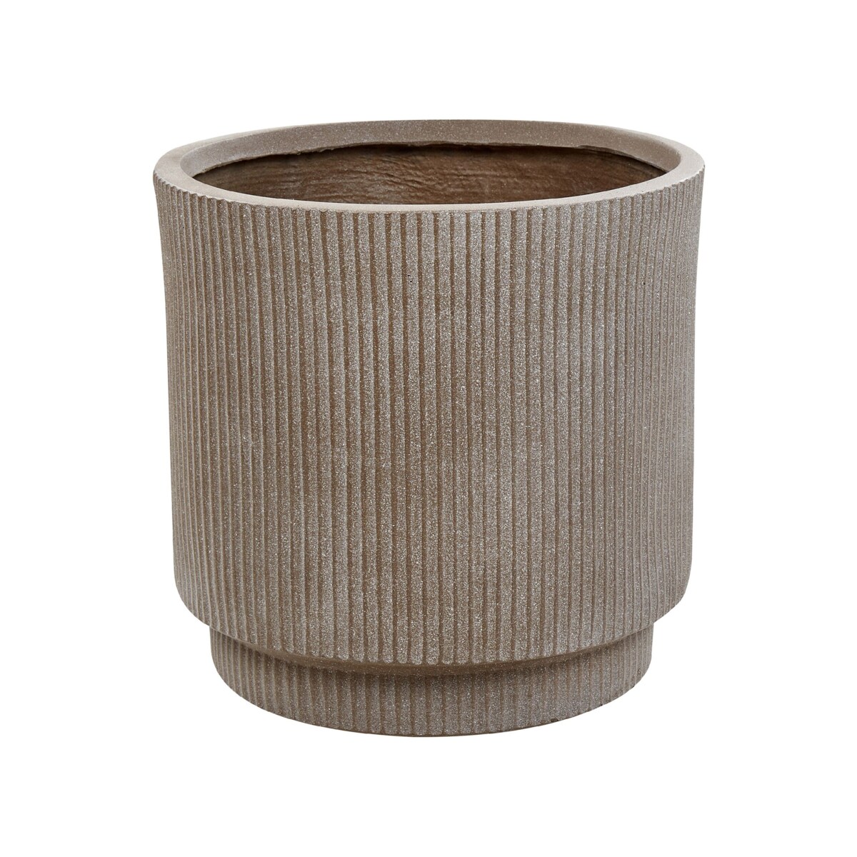 Doniczka okrągła ⌀ 37 cm beżowoszara DARIA