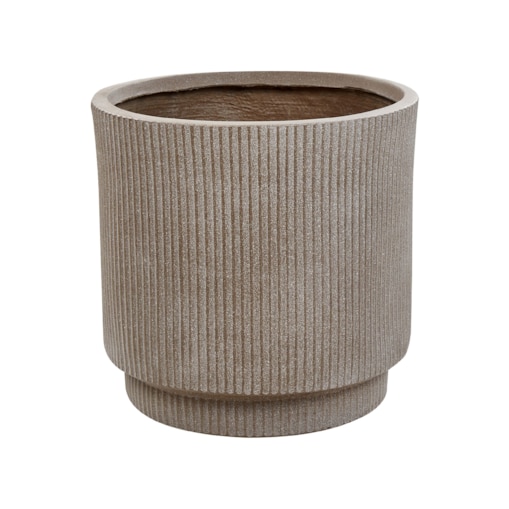 Doniczka okrągła ⌀ 37 cm beżowoszara DARIA