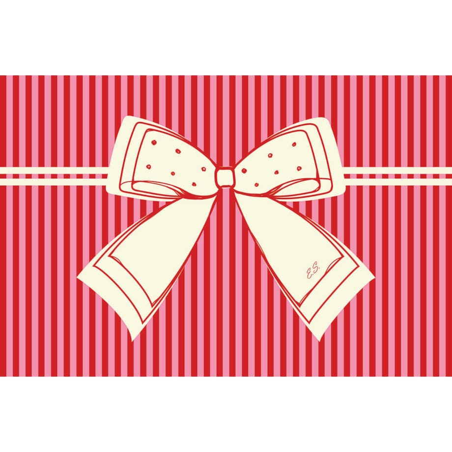 Poduszka świąteczna - Kokarda - czerwona 40x60 cm