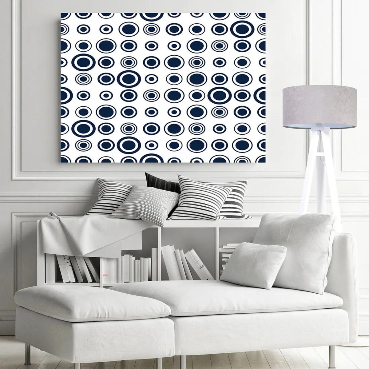 Lampa stojąca HOME 40 szara/biała/biała