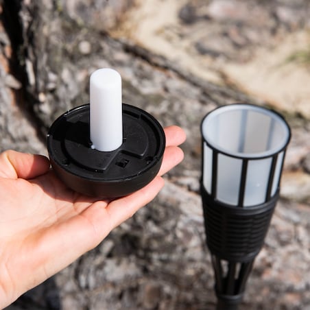 Lampa Solarna Ogrodowa Do Ogrodu Led Zewnętrzna Wbijana Słupek 50X7 Cm