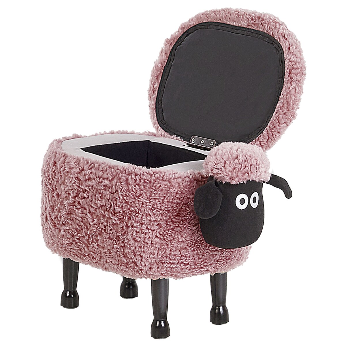 Pufa zwierzak ze schowkiem SHEEP Różowy Baranek
