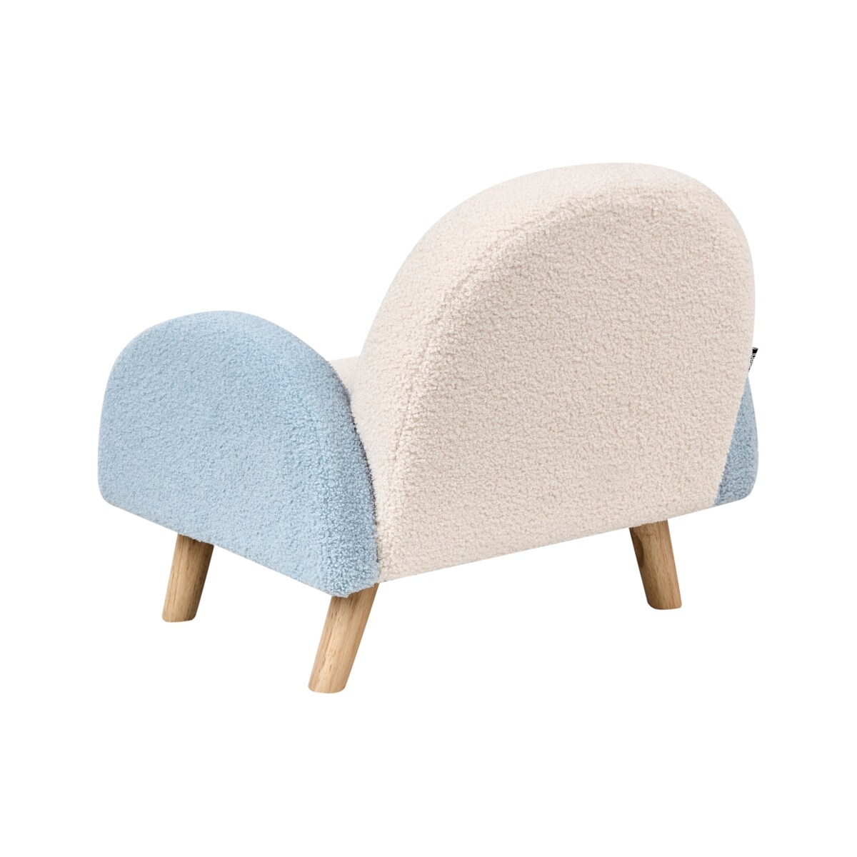 Fotel dziecięcy boucle niebieski OMBO