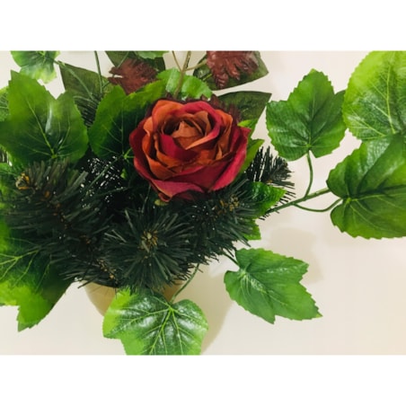 6x Róża sztuczna wyrobowa do wiązanek główka pąk sztuczne kwiaty trzykolor