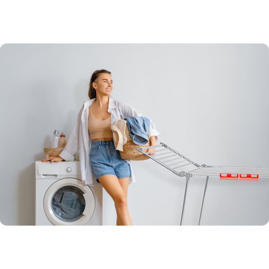 Suszarka na pranie ze stali nierdzewnej stojąca 19m Massido Debora